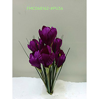32CM MATT SATIN CROCUS BUSH X 6 W/GRASS
