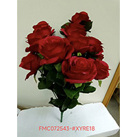 43CM SATIN ROSE BUSH X 13