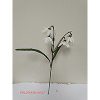 34CM SATIN SNOWDROP SPRAY W/2 LVS