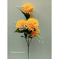 75CM NEEDLE MUM SPRAY X 4 W/GYPSO