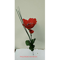 41CMPOPPY SPRAY W/1 LARGE FLR & 2 BUDS